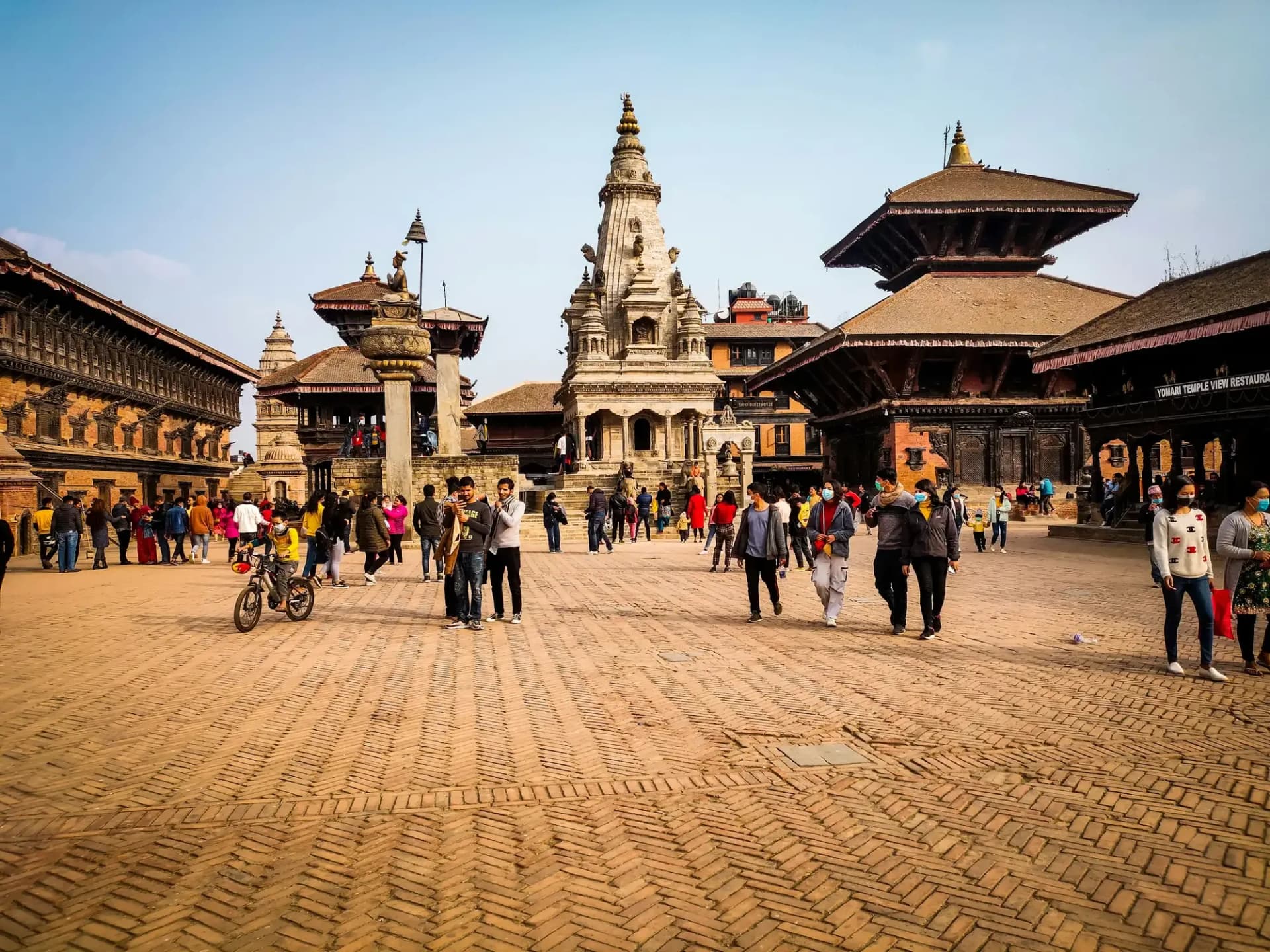 Bhaktapur Durbar Square with its temples and palace