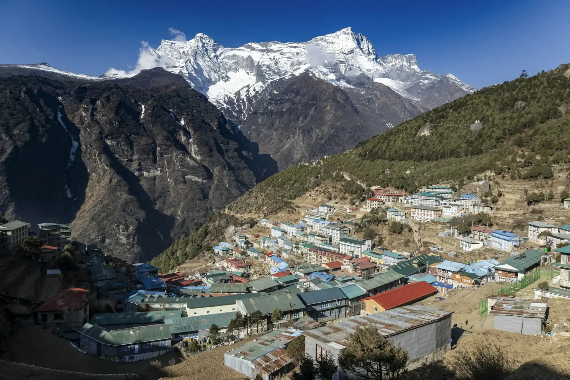 Namche Bazaar, the Sherpa capital of the Khumbu